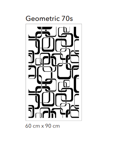 pochoir decoratif geometric 70's de citran