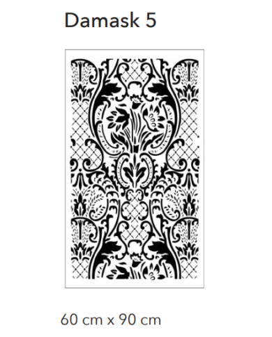 Pochoir décoratif Damask 5 | Motif damassé | Citran