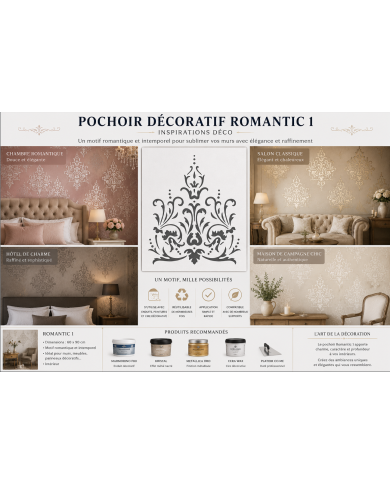 inspirations décoratives avec pochoir romantic 1 de citran