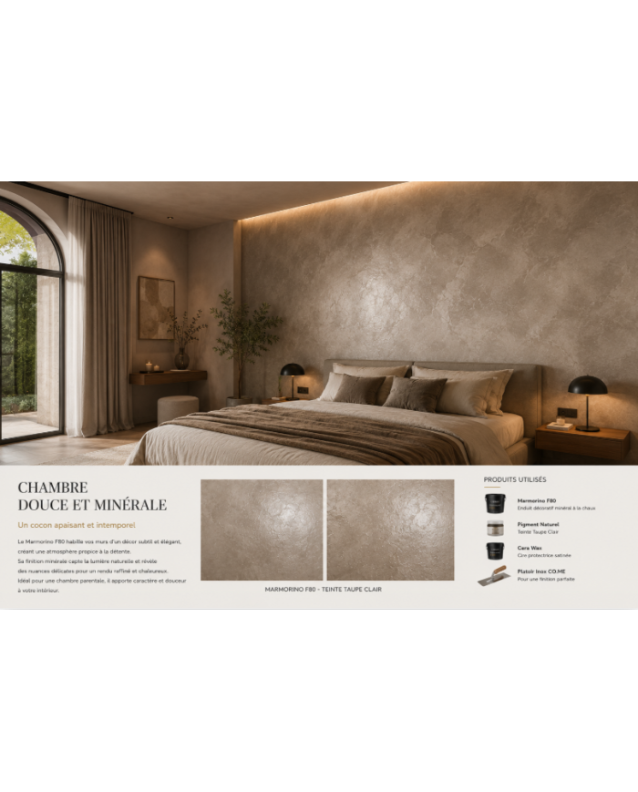 Marmorino F80 – Enduit décoratif minéral à la chaux