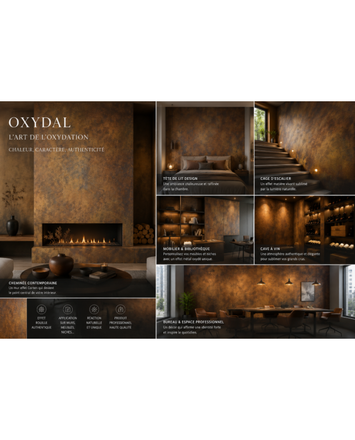OXYDAL OSSIDANTE – Peinture effet rouille Corten décoratif