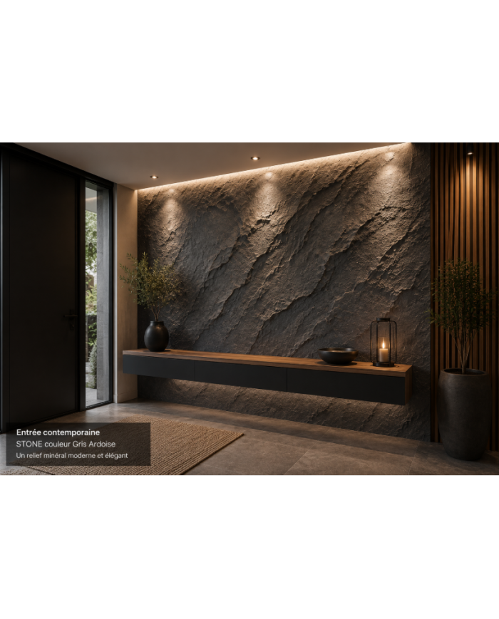 STONE – Revêtement décoratif effet roche intérieur