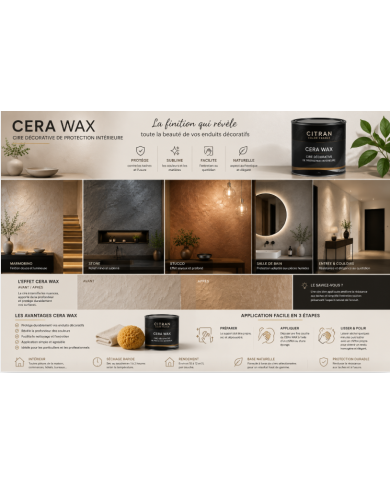 CERA WAX – Cire décorative de protection intérieure 0,75L
