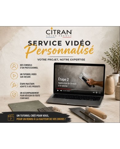 Tutoriel vidéo sur mesure – Accompagnement personnalisé pour l'application des enduits décoratifs Citran