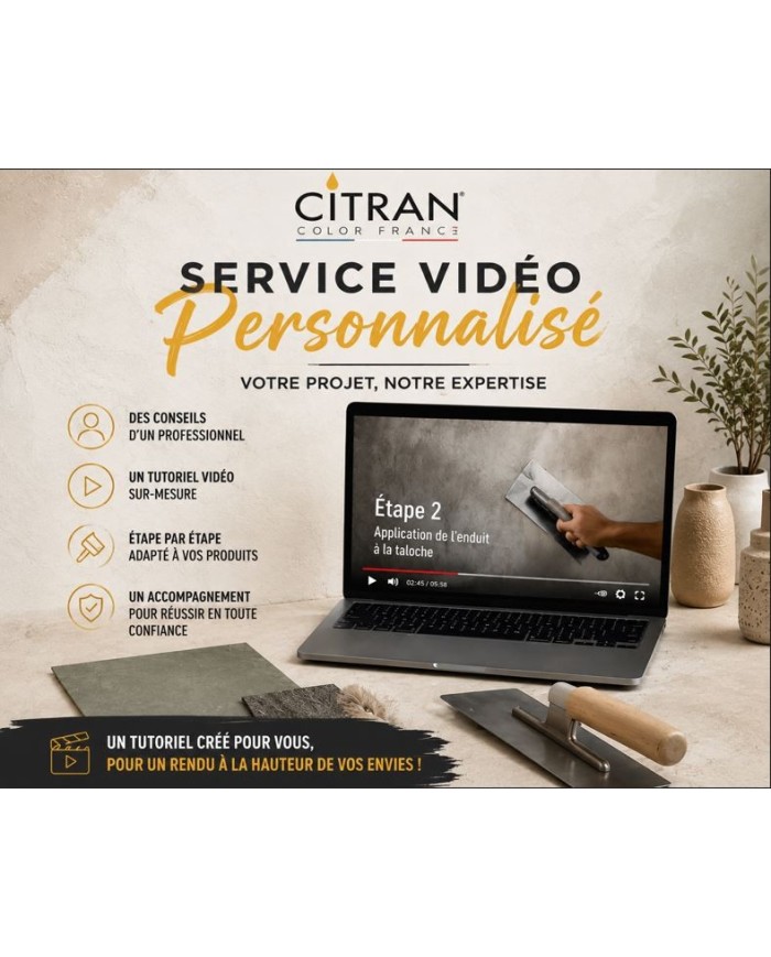 Tutoriel vidéo sur mesure – Accompagnement personnalisé pour l'application des enduits décoratifs Citran