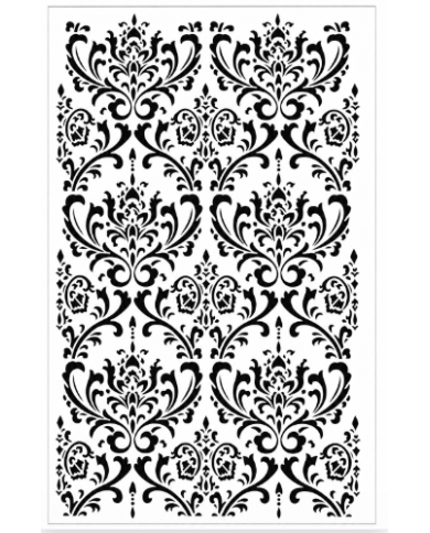 Pochoir Damask Royal 60x40 cm – Motif damassé mural