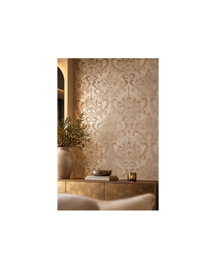 Pochoir Damask Royal 60x40 cm – Motif damassé mural