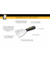 Grattoir CO.ME acier carbone 120 mm – manche bois professionnel