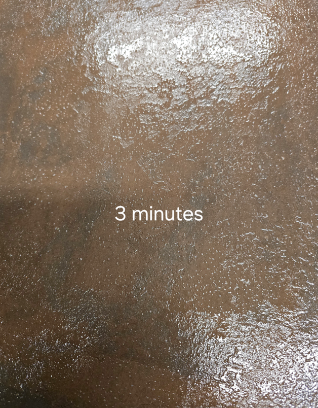 effet rouille à 3 minutes d'application