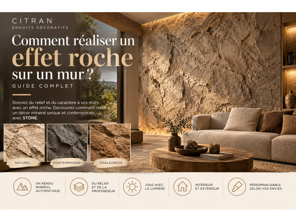 Comment réaliser un effet roche sur un mur ? Guide complet
