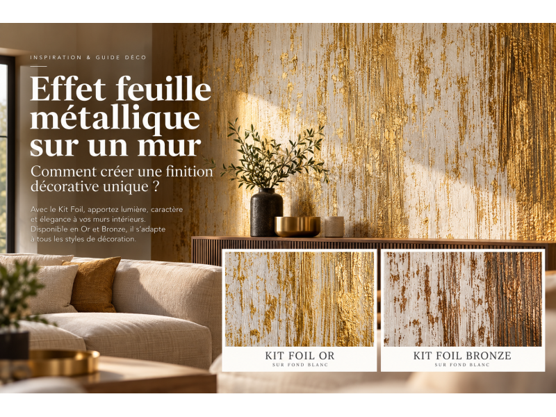 Effet feuille métallique sur un mur : guide du Kit Foil