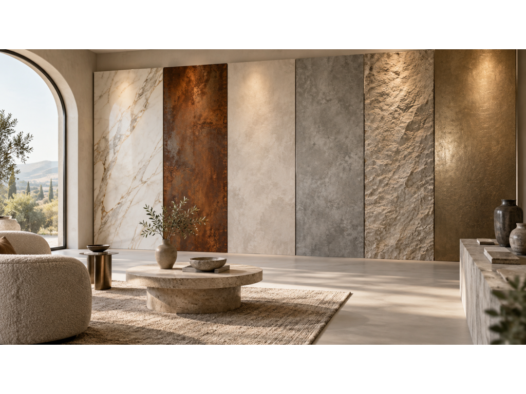 Effet marbre, Corten, microciment, roche : quel enduit décoratif choisir ?